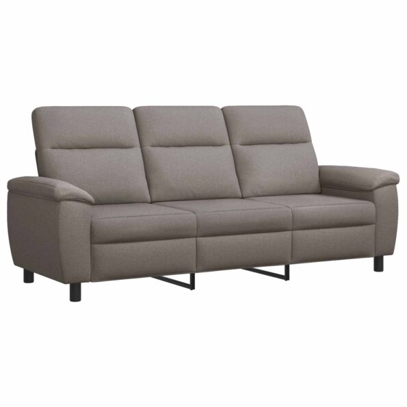 vidaXL Sada pohoviek 2 pcs Sivohnedá Látka – Obrázok 4
