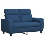 vidaXL Sada pohoviek 2 pcs Modrá Látka – Obrázok 3