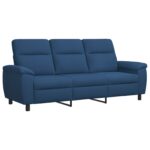 vidaXL Sada pohoviek 2 pcs Modrá Látka – Obrázok 4