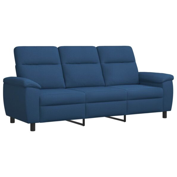 vidaXL Sada pohoviek 2 pcs Modrá Látka – Obrázok 4