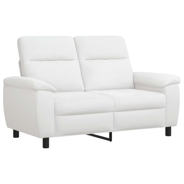 vidaXL Sada pohoviek 2 pcs Biela Látka – Obrázok 3