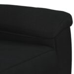 vidaXL Sada pohoviek 2 pcs Čierna Látka – Obrázok 5