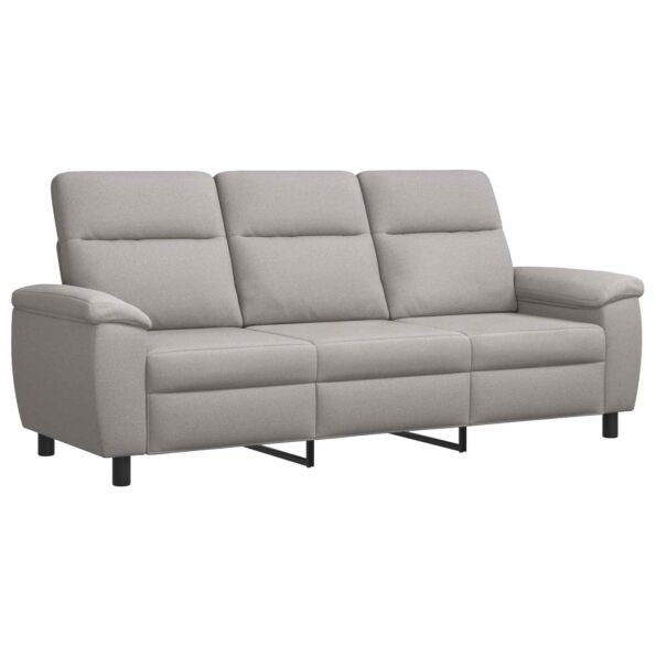 vidaXL Sada pohoviek 2 pcs Oblá šedá Látka – Obrázok 4