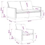 vidaXL Sada pohoviek 2 pcs Tmavosivá Umelý semišový materiál – Obrázok 8