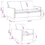 vidaXL Sada pohoviek 2 pcs Svetlosivá Umelý semišový materiál – Obrázok 8