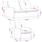 vidaXL Sada pohoviek 2 pcs Sivohnedá Látka – Obrázok 8