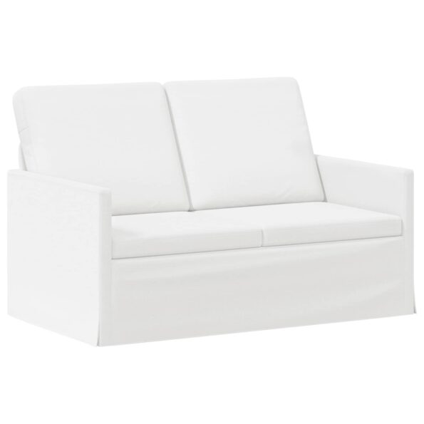 vidaXL Sada pohoviek 2 pcs Biela Látka – Obrázok 4