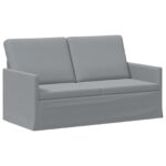vidaXL Sada pohoviek 2 pcs Svetlosivá Látka – Obrázok 4