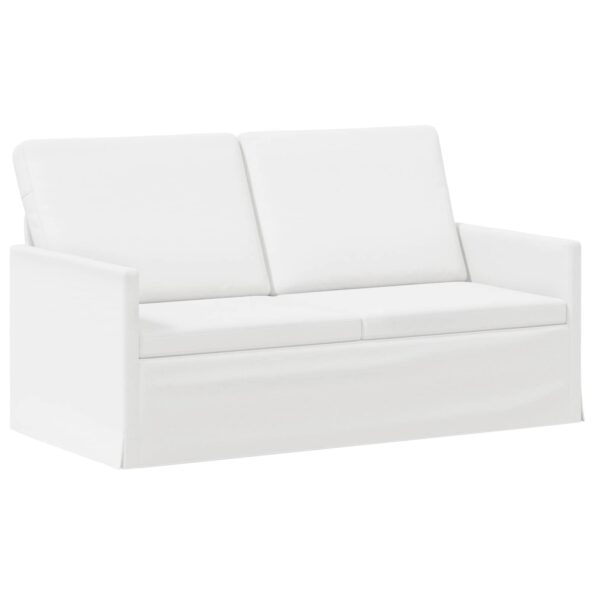 vidaXL Sada pohoviek 2 pcs Biela Látka – Obrázok 4