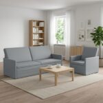 vidaXL Sada pohoviek 2 pcs Svetlosivá Látka