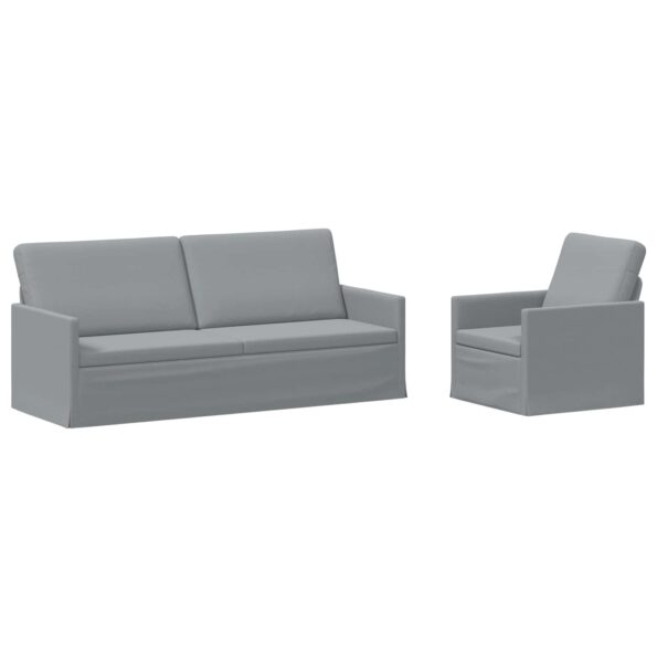 vidaXL Sada pohoviek 2 pcs Svetlosivá Látka – Obrázok 2