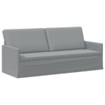 vidaXL Sada pohoviek 2 pcs Svetlosivá Látka – Obrázok 4