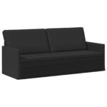 vidaXL Sada pohoviek 2 pcs Čierna Látka – Obrázok 4