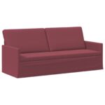 vidaXL Sada pohoviek 2 pcs Víno červené Látka – Obrázok 4