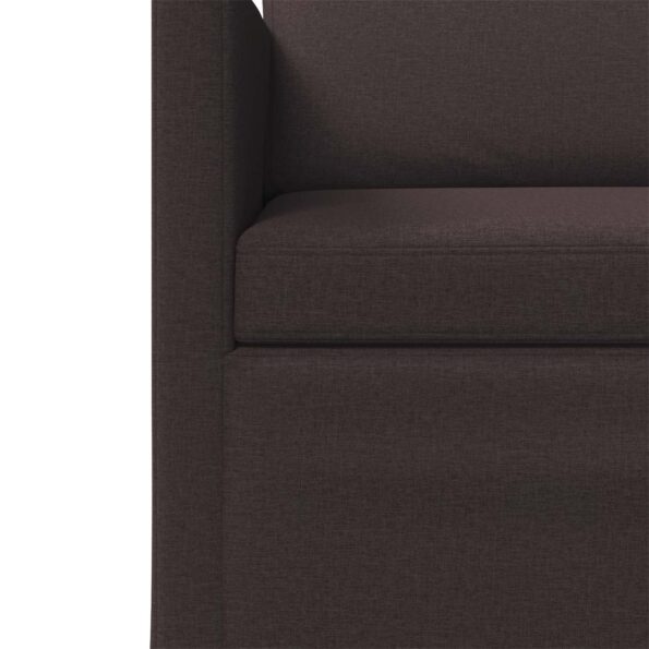 vidaXL Sada pohoviek 2 pcs Tmavohnedá Látka – Obrázok 5