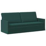 vidaXL Sada pohoviek 2 pcs Tmavozelená Látka – Obrázok 4