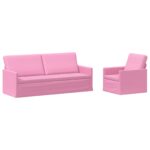 vidaXL Sada pohoviek 2 pcs Ružová Látka – Obrázok 2