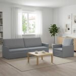 vidaXL Sada pohoviek 2 pcs Svetlosivá Látka