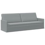 vidaXL Sada pohoviek 2 pcs Svetlosivá Látka – Obrázok 4
