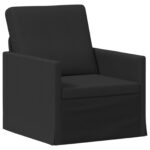 vidaXL Sada pohoviek 2 pcs Čierna Látka – Obrázok 3