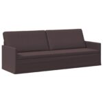 vidaXL Sada pohoviek 2 pcs Tmavohnedá Látka – Obrázok 4