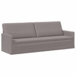 vidaXL Sada pohoviek 2 pcs Sivohnedá Látka – Obrázok 4