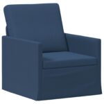 vidaXL Sada pohoviek 2 pcs Modrá Látka – Obrázok 3