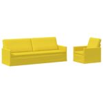 vidaXL Sada pohoviek 2 pcs Svetložltá Látka – Obrázok 2
