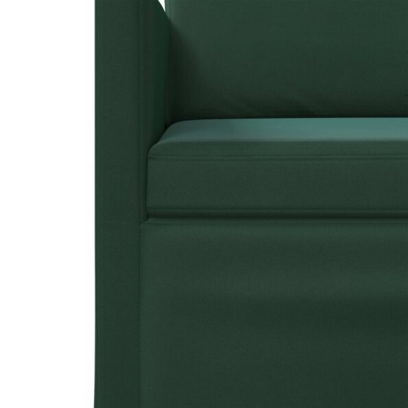 vidaXL Sada pohoviek 2 pcs Tmavozelená Zamat – Obrázok 5