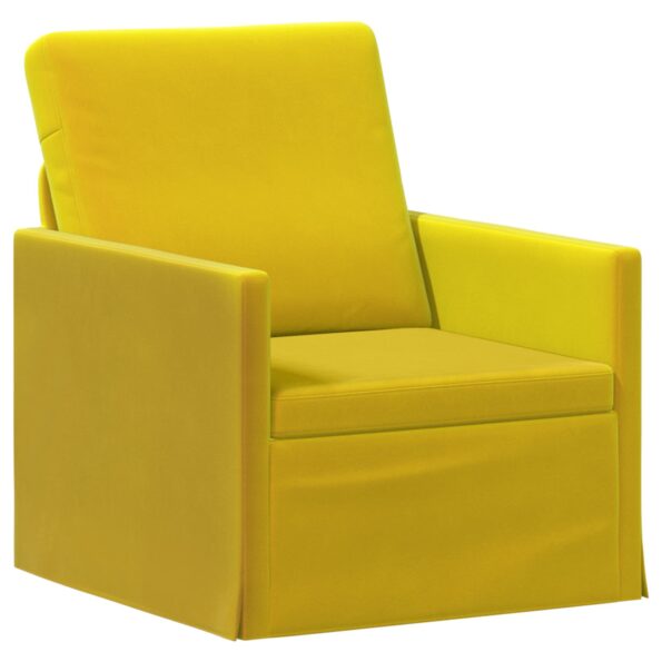 vidaXL Sada pohoviek 2 pcs Žltá Zamat – Obrázok 3