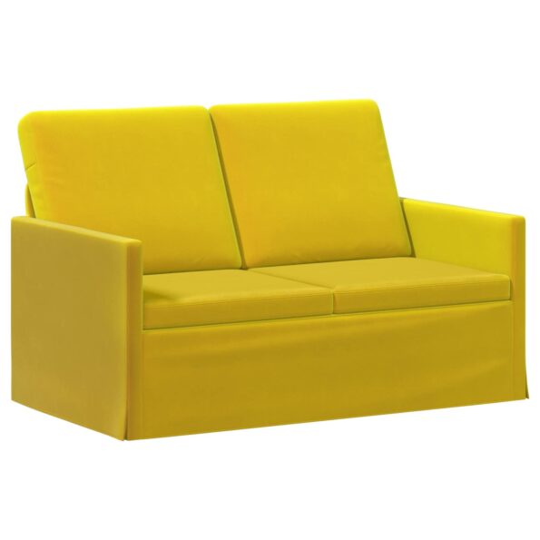 vidaXL Sada pohoviek 2 pcs Žltá Zamat – Obrázok 4
