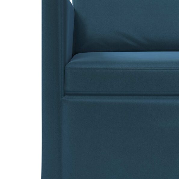 vidaXL Sada pohoviek 2 pcs Modrá Zamat – Obrázok 5