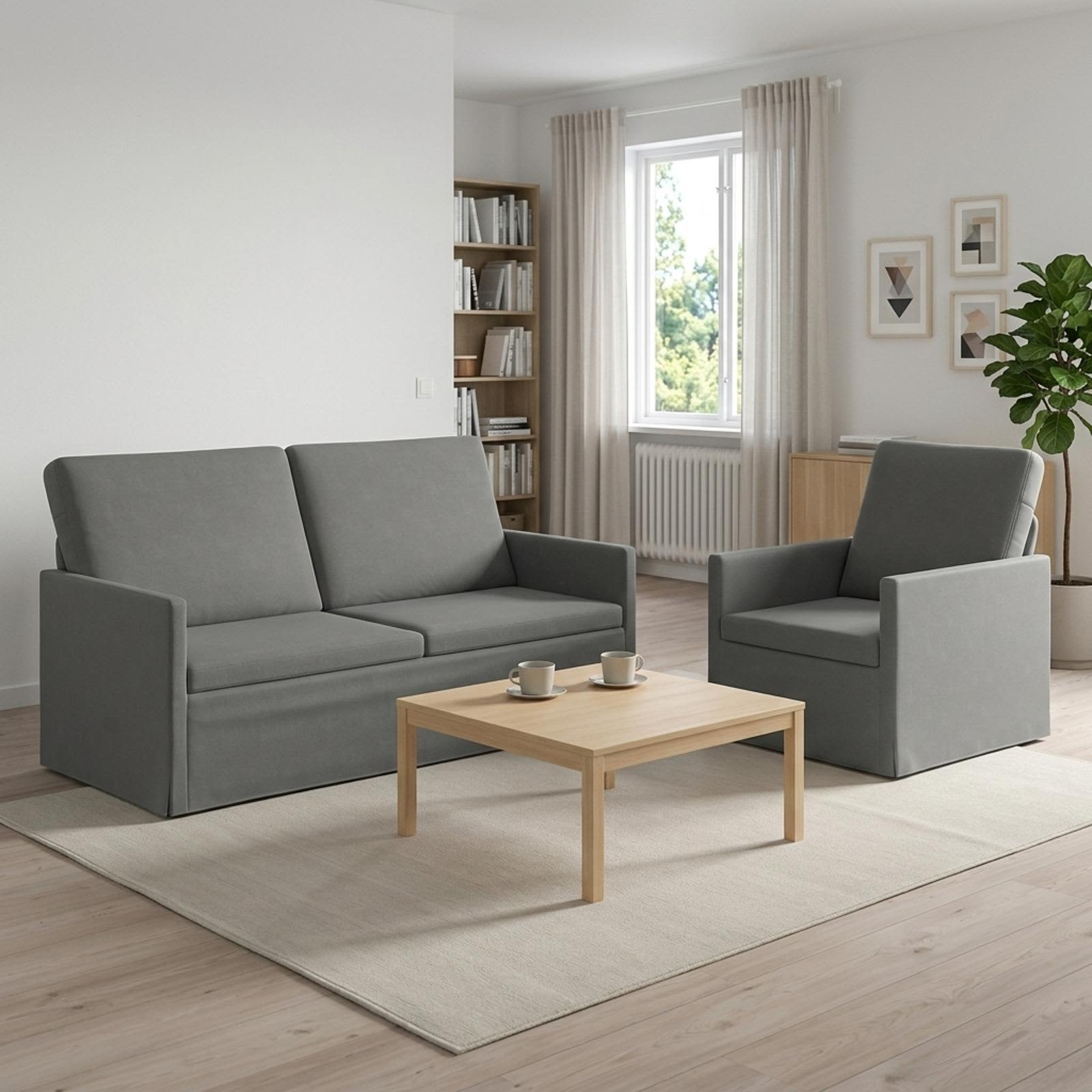 3433204_1.jpg vidaXL Sada pohoviek 2 pcs Tmavosivá Zamat – Obrázok 1