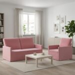 vidaXL Sada pohoviek 2 pcs Ružová Zamat