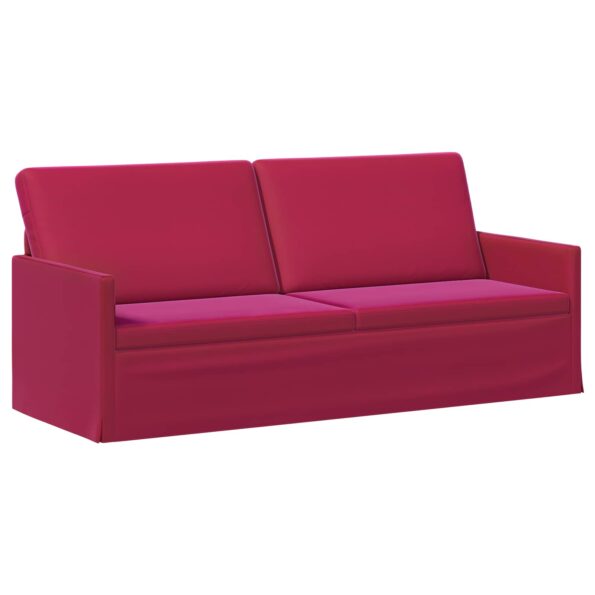 vidaXL Sada pohoviek 2 pcs Víno červené Zamat – Obrázok 4