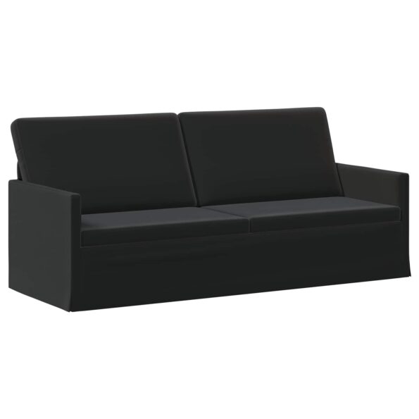 vidaXL Sada pohoviek 2 pcs Čierna Zamat – Obrázok 4