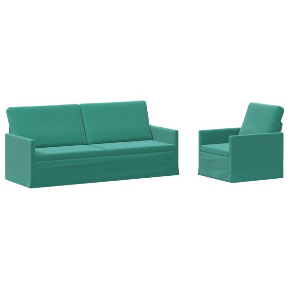 vidaXL Sada pohoviek 2 pcs Tyrkysová Zamat – Obrázok 2