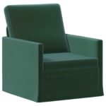 vidaXL Sada pohoviek 2 pcs Tmavozelená Zamat – Obrázok 3
