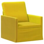 vidaXL Sada pohoviek 2 pcs Žltá Zamat – Obrázok 3