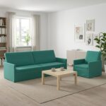vidaXL Sada pohoviek 2 pcs Tyrkysová Zamat