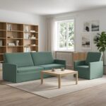vidaXL Sada pohoviek 2 pcs Morská zelená Zamat