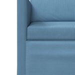 vidaXL Sada pohoviek 2 pcs Modrá Kordúrová tkanina – Obrázok 5