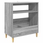 vidaXL Sada políc na médiá 3 ks Sivý Sonoma 212 x 46 x 112 cm – Obrázok 4