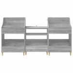 vidaXL Sada políc na médiá 3 ks Sivý Sonoma 212 x 46 x 112 cm – Obrázok 6