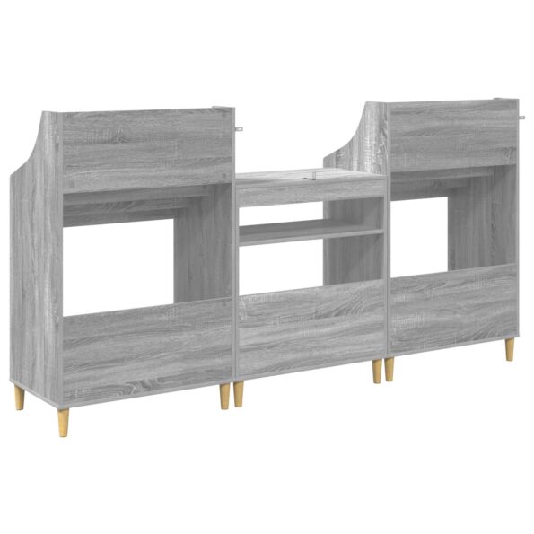 vidaXL Sada políc na médiá 3 ks Sivý Sonoma 212 x 46 x 112 cm – Obrázok 8