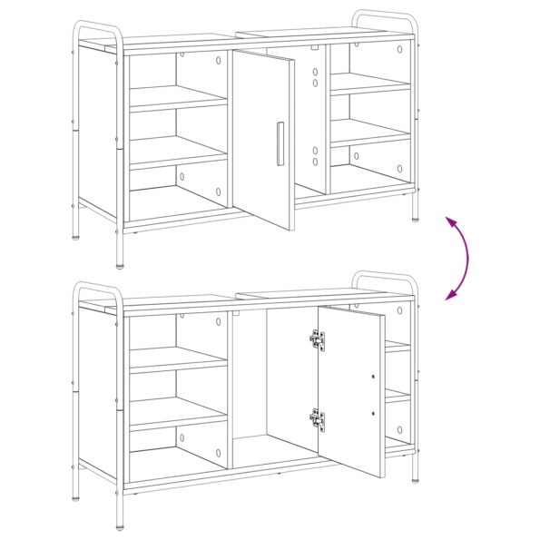 vidaXL Set kabinetov do kúpeľne 3 ks Staré drevo 40 x 36 x 99,5 cm – Obrázok 12