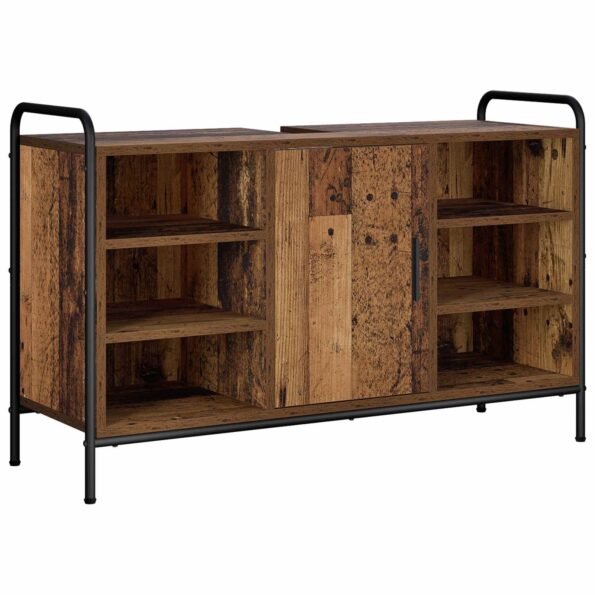 vidaXL Set kabinetov do kúpeľne 3 ks Staré drevo 40 x 36 x 99,5 cm – Obrázok 4