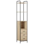 vidaXL Set kabinetov do kúpeľne 3 ks Dub sonoma 40 x 36 x 200,5 cm – Obrázok 5