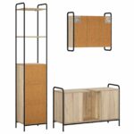 vidaXL Set kabinetov do kúpeľne 3 ks Dub sonoma 40 x 36 x 200,5 cm – Obrázok 7