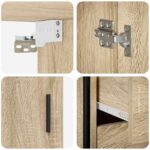 vidaXL Set kabinetov do kúpeľne 3 ks Dub sonoma 40 x 36 x 200,5 cm – Obrázok 9